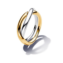 Load image into Gallery viewer, Two-tone Entwined Bands Ring