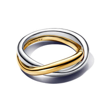 Load image into Gallery viewer, Two-tone Entwined Bands Ring