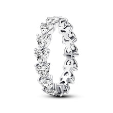 Load image into Gallery viewer, Row of Hearts Eternity Ring