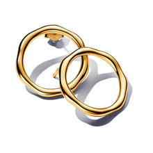 Load image into Gallery viewer, Organically Shaped Circle Stud Earrings
