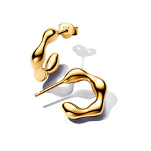 Load image into Gallery viewer, Organically Shaped Open Hoop Earrings