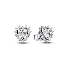 Load image into Gallery viewer, Sparkling Heart Halo Stud Earrings
