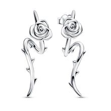 Load image into Gallery viewer, Rose in Bloom Curved Stud Earrings
