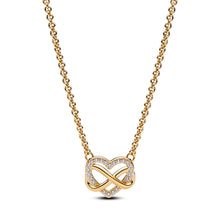 Load image into Gallery viewer, Sparkling Infinity Heart Collier Necklace