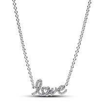 Load image into Gallery viewer, Sparkling Handwritten Love Collier Necklace