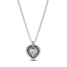 Load image into Gallery viewer, Sparkling Heart Halo Pendant Necklace