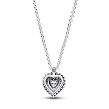 Load image into Gallery viewer, Sparkling Heart Halo Pendant Necklace