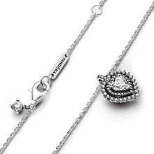 Load image into Gallery viewer, Sparkling Heart Halo Pendant Necklace