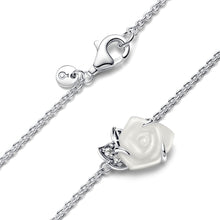 Load image into Gallery viewer, White Rose in Bloom Collier Necklace