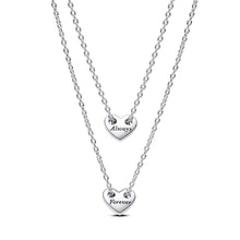 Load image into Gallery viewer, Forever & Always Splittable Heart Collier Necklaces