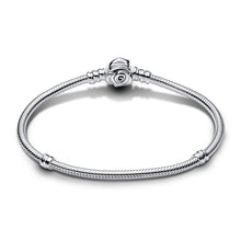 Load image into Gallery viewer, Pandora Moments Rose in Bloom Clasp Snake Chain Bracelet