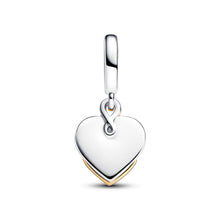 Load image into Gallery viewer, Lab-grown Diamond Engravable Mom Double Dangle Charm