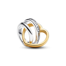 Load image into Gallery viewer, Two-tone Stepmum Entwined Hearts Charm
