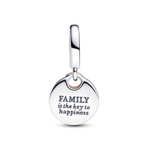 Load image into Gallery viewer, Two-tone Key to Happiness Double Dangle Charm
