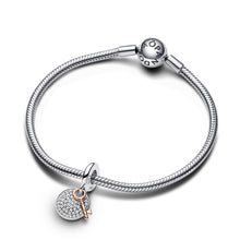 Load image into Gallery viewer, Two-tone Key to Happiness Double Dangle Charm