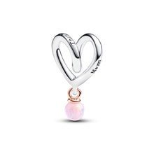 Load image into Gallery viewer, Two-tone Wrapped Heart Charm