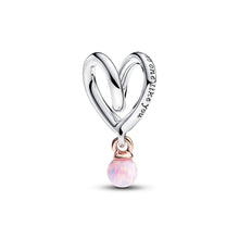 Load image into Gallery viewer, Two-tone Wrapped Heart Charm