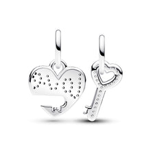 Load image into Gallery viewer, Splittable Heart & Key Dangle Charm