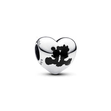 Load image into Gallery viewer, Disney Mickey Mouse & Minnie Mouse Heart Charm