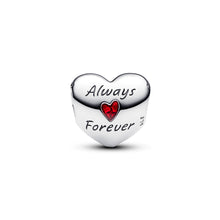 Load image into Gallery viewer, Disney Mickey Mouse & Minnie Mouse Heart Charm