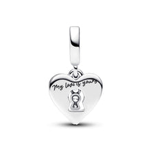 Load image into Gallery viewer, Red Heart & Keyhole Double Dangle Charm