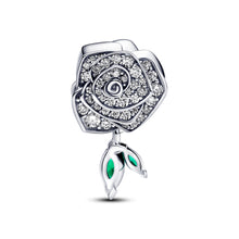 Load image into Gallery viewer, Sparkling Rose in Bloom Charm
