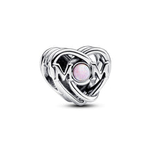 Load image into Gallery viewer, Openwork Mom & Heart Charm