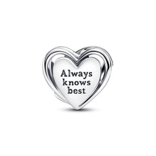 Load image into Gallery viewer, Openwork Mom & Heart Charm