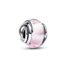 Load image into Gallery viewer, Encircled Pink Murano Glass Charm