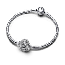Load image into Gallery viewer, Sparkling Rose in Bloom Oversized Charm