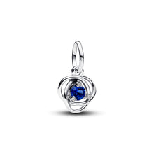 Load image into Gallery viewer, Blue Eternity Circle Dangle Charm