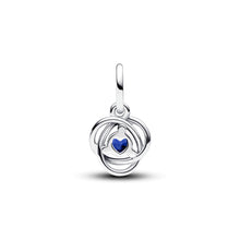 Load image into Gallery viewer, Blue Eternity Circle Dangle Charm