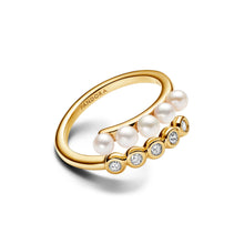 Load image into Gallery viewer, Treated Freshwater Cultured Pearls & Stones Open Ring