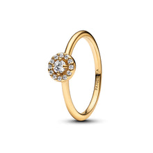 Load image into Gallery viewer, Round Pave Halo Ring