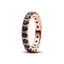 Load image into Gallery viewer, Black Sparkling Row Eternity Ring