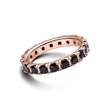 Load image into Gallery viewer, Black Sparkling Row Eternity Ring