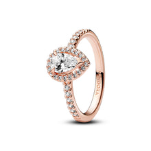 Load image into Gallery viewer, Sparkling Pear Halo Ring