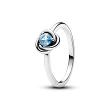 Load image into Gallery viewer, Sea Aqua Blue Eternity Circle Ring