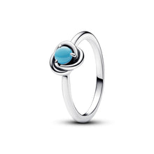 Load image into Gallery viewer, Turquoise Blue Eternity Circle Ring