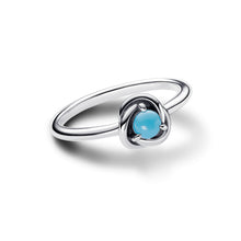 Load image into Gallery viewer, Turquoise Blue Eternity Circle Ring