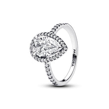 Load image into Gallery viewer, Sparkling Pear Halo Ring