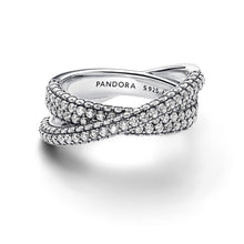 Load image into Gallery viewer, Pandora Timeless Pavé Crossover Dual Band Ring
