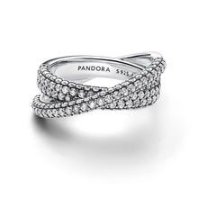 Load image into Gallery viewer, Pandora Timeless Pavé Crossover Dual Band Ring