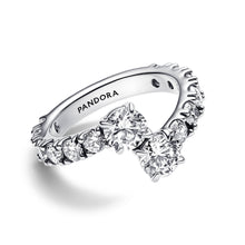 Load image into Gallery viewer, Sparkling Overlapping Band Ring
