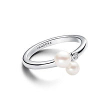 Load image into Gallery viewer, Duo Treated Freshwater Cultured Pearls Ring
