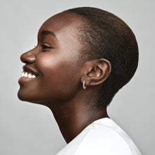 Load image into Gallery viewer, Sparkling Row Eternity Hoop Earrings
