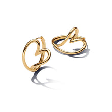 Load image into Gallery viewer, Organically Shaped Heart Hoop Earrings