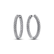 Load image into Gallery viewer, Pandora Timeless Pavé Single-row Hoop Earrings
