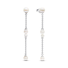 Load image into Gallery viewer, Treated Freshwater Cultured Pearl Drop Earrings
