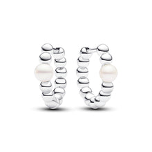 Load image into Gallery viewer, Treated Freshwater Cultured Pearl & Beads Hoop Earrings